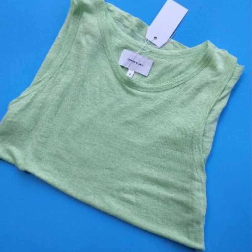 Current/Elliott Linen Lime Green Tank